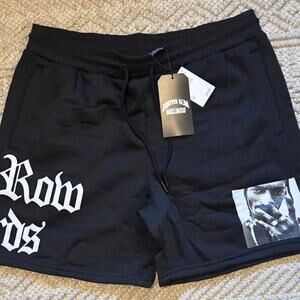 Death Row Records Black Graphic Shorts Size XL NWT